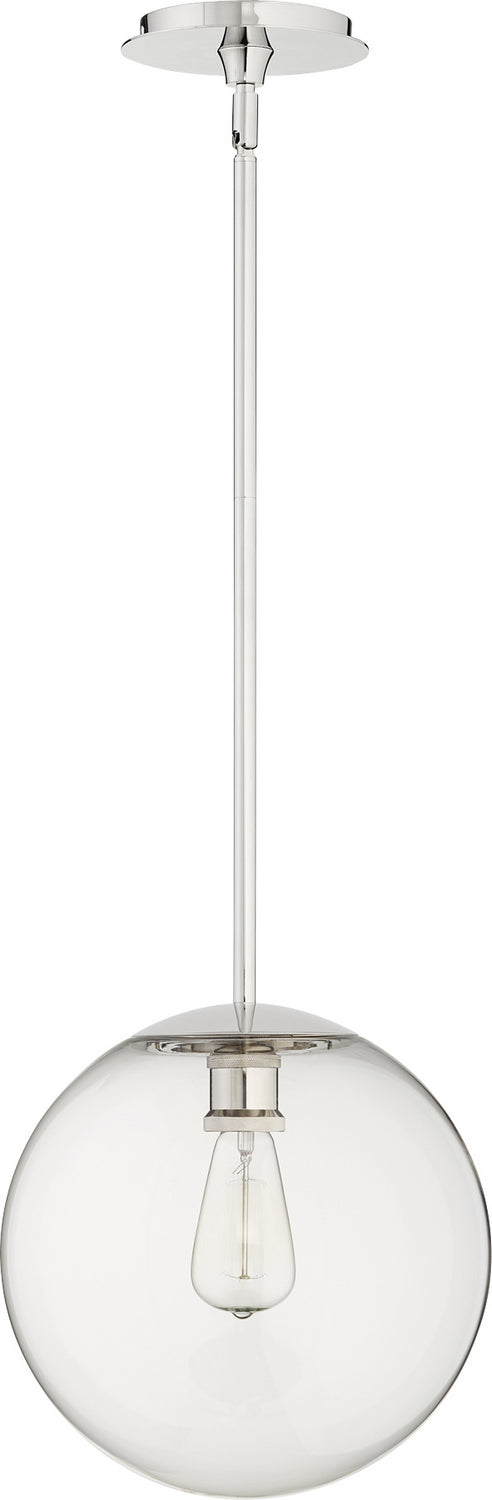 Quorum 80-12-62 One Light Pendant, Polished Nickel Finish - LightingWellCo