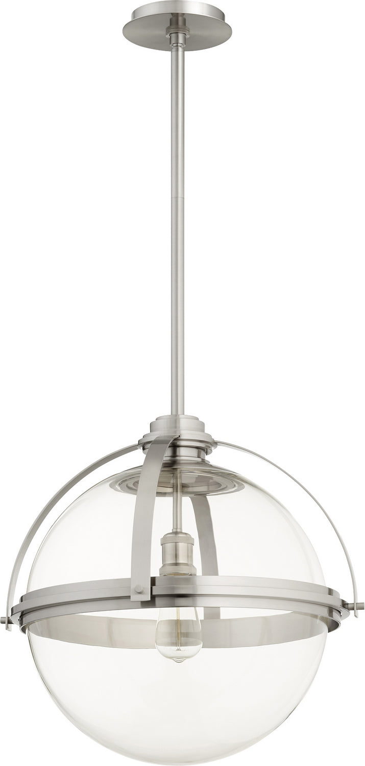 Quorum 88-20-65 One Light Pendant, Satin Nickel Finish - LightingWellCo