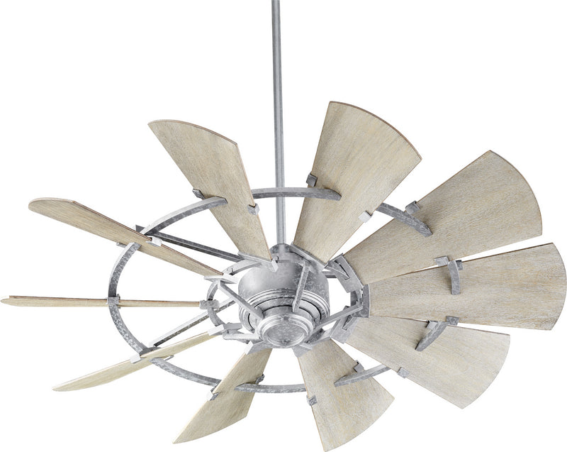Quorum 95210-9 52``Ceiling Fan, Galvanized Finish - LightingWellCo