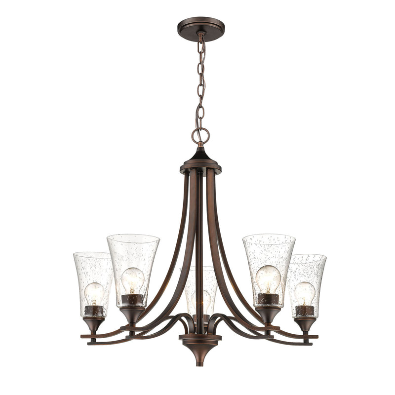 Millennium 1465-RBZ Five Light Chandelier, Rubbed Bronze Finish - LightingWellCo