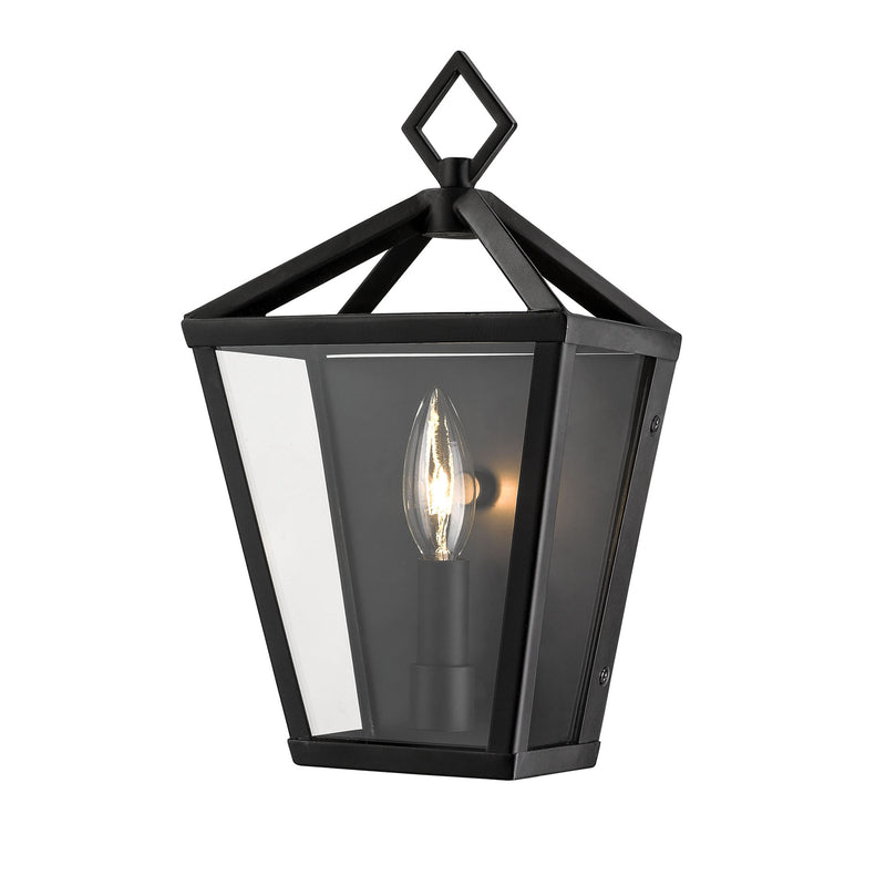 Millennium 2530-PBK One Light Outdoor Wall Bracket, Powder Coat Black Finish - LightingWellCo