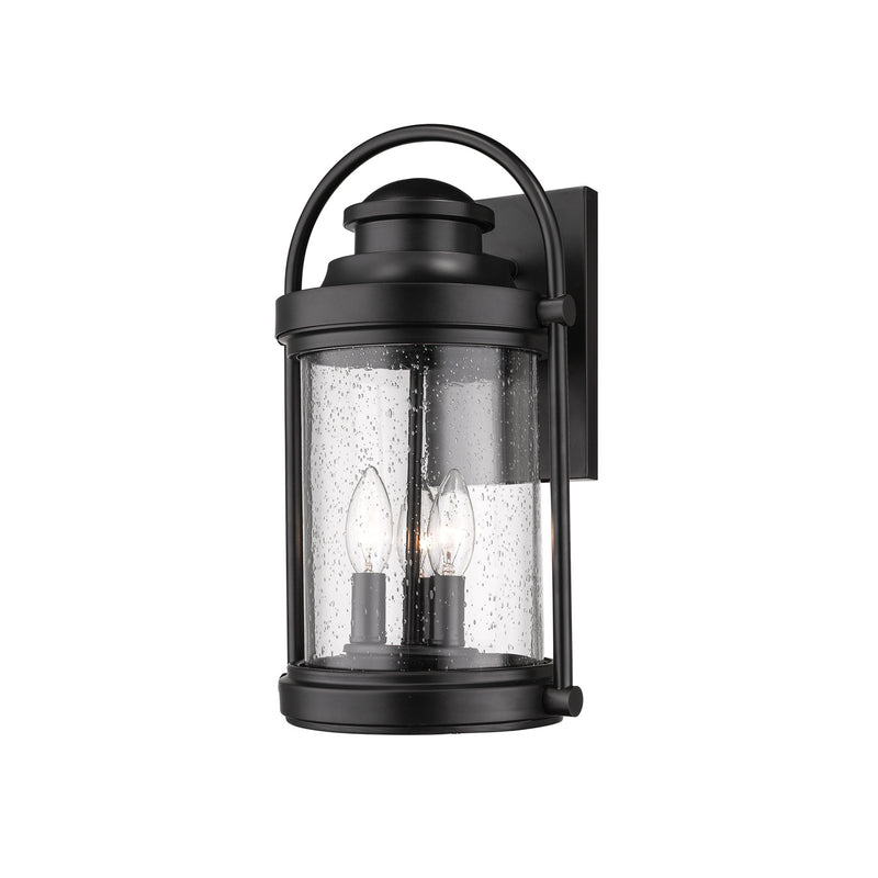 Millennium 2541-PBK Three Light Outdoor Wall Bracket, Powder Coat Black Finish - LightingWellCo