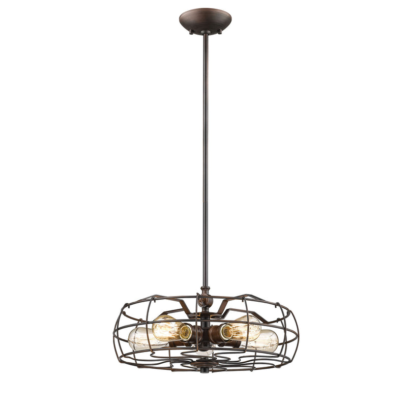 Millennium 3425-RBZ Five Light Pendant, Rubbed Bronze Finish - LightingWellCo