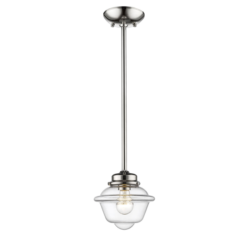 Millennium 3451-PN One Light Mini Pendant, Polished Nickel Finish - LightingWellCo