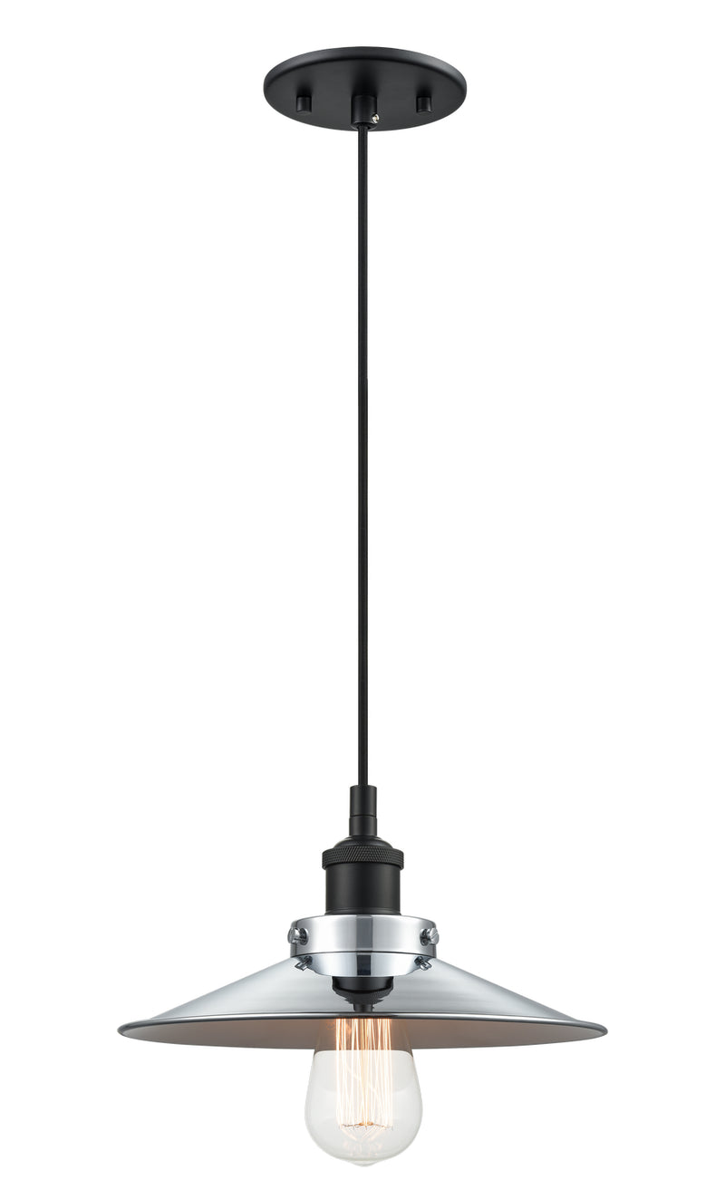 Matteo Lighting C46111BKCH One Light Pendant, Black Finish - LightingWellCo