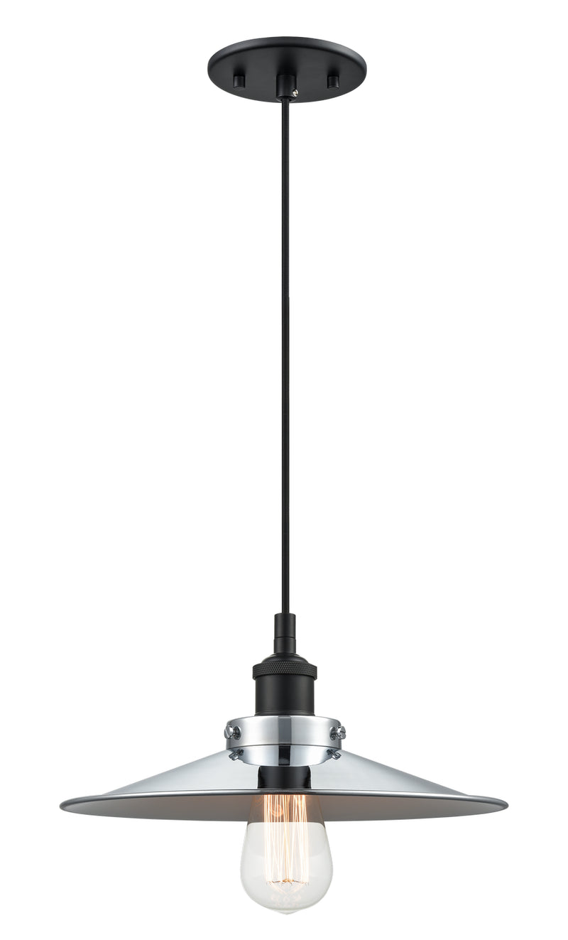 Matteo Lighting C46112BKCH One Light Pendant, Black Finish - LightingWellCo