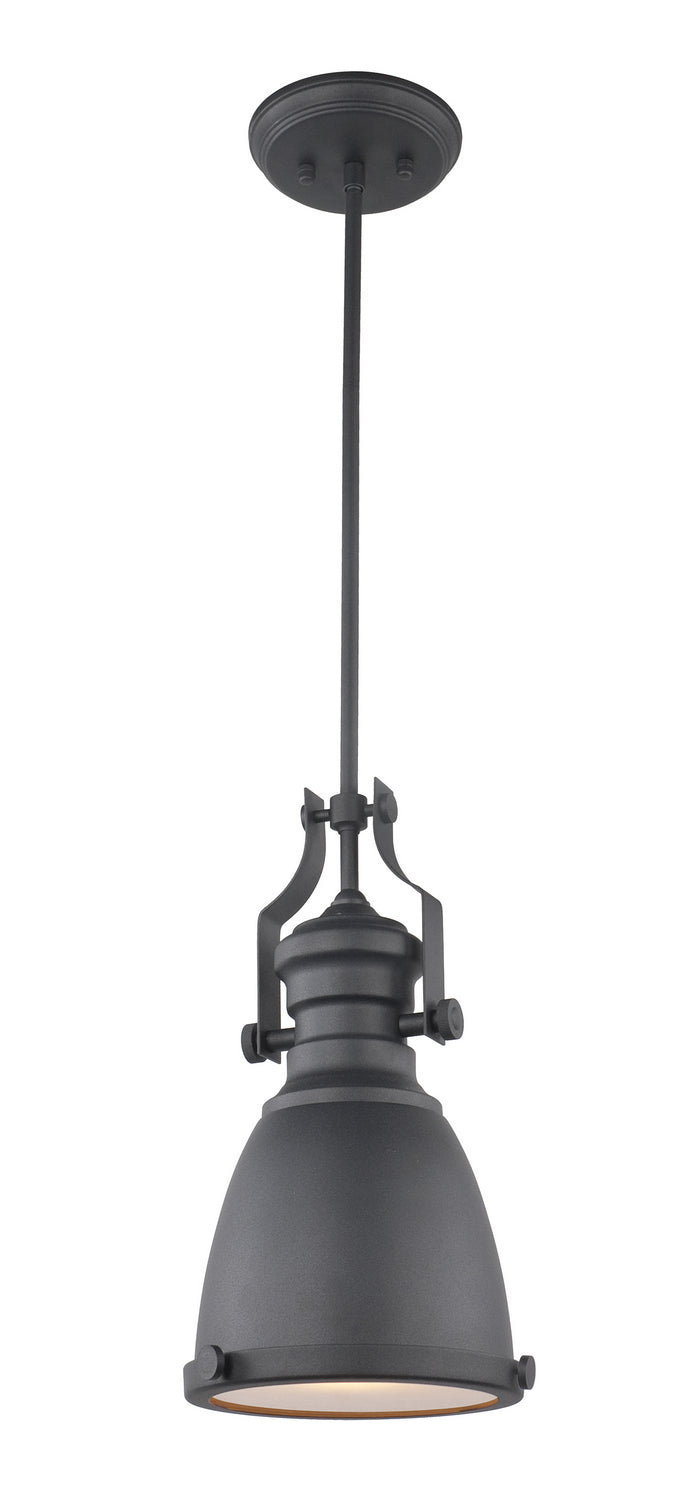 Matteo Lighting C53801MB One Light Pendant, Matte Black Finish - LightingWellCo