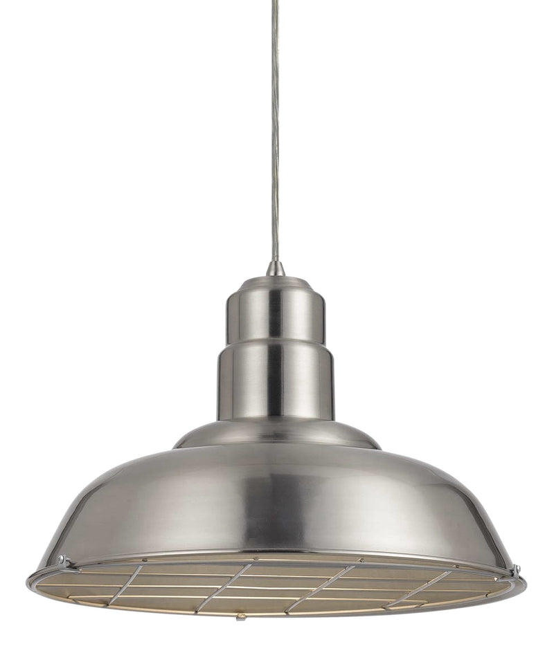 Matteo Lighting C54111BN One Light Pendant, Brushed Nickel Finish - LightingWellCo