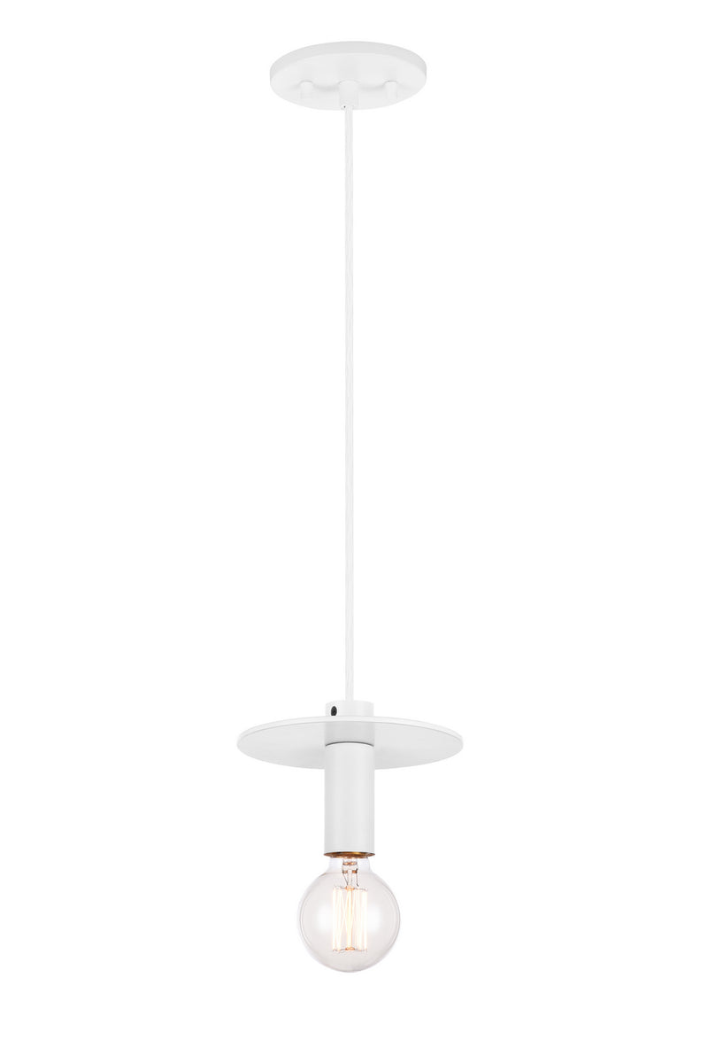 Matteo Lighting C54911WH One Light Pendant, White Finish - LightingWellCo