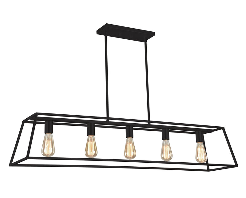 Matteo Lighting C57015RB Five Light Pendant, Rusty Black Finish - LightingWellCo