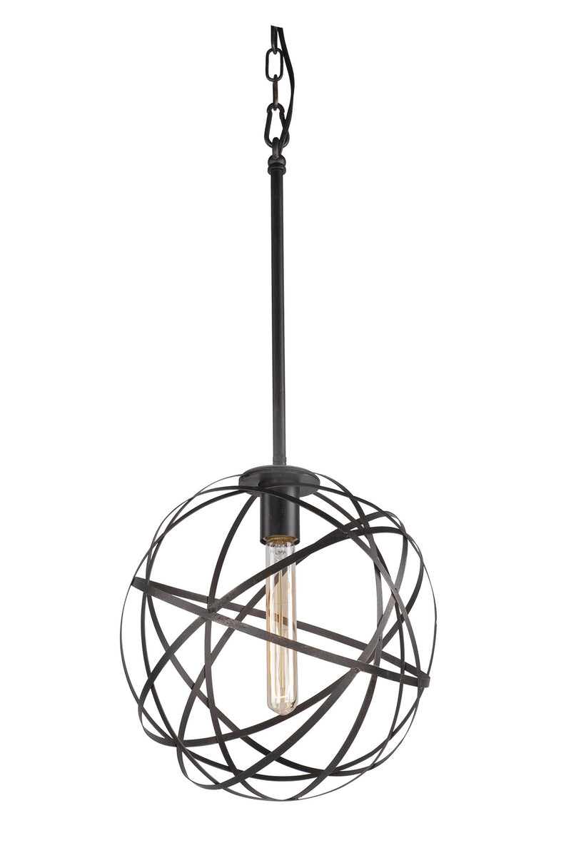 Matteo Lighting C57801BK One Light Pendant, Black Finish - LightingWellCo