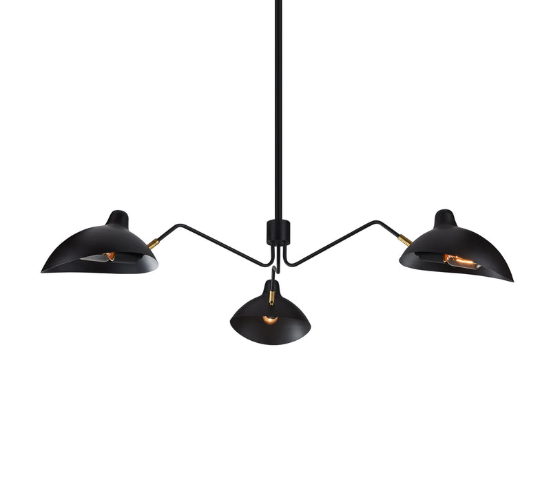 Matteo Lighting C57903BZ Three Light Pendant, Bronze & Brushed Gold Finish - LightingWellCo