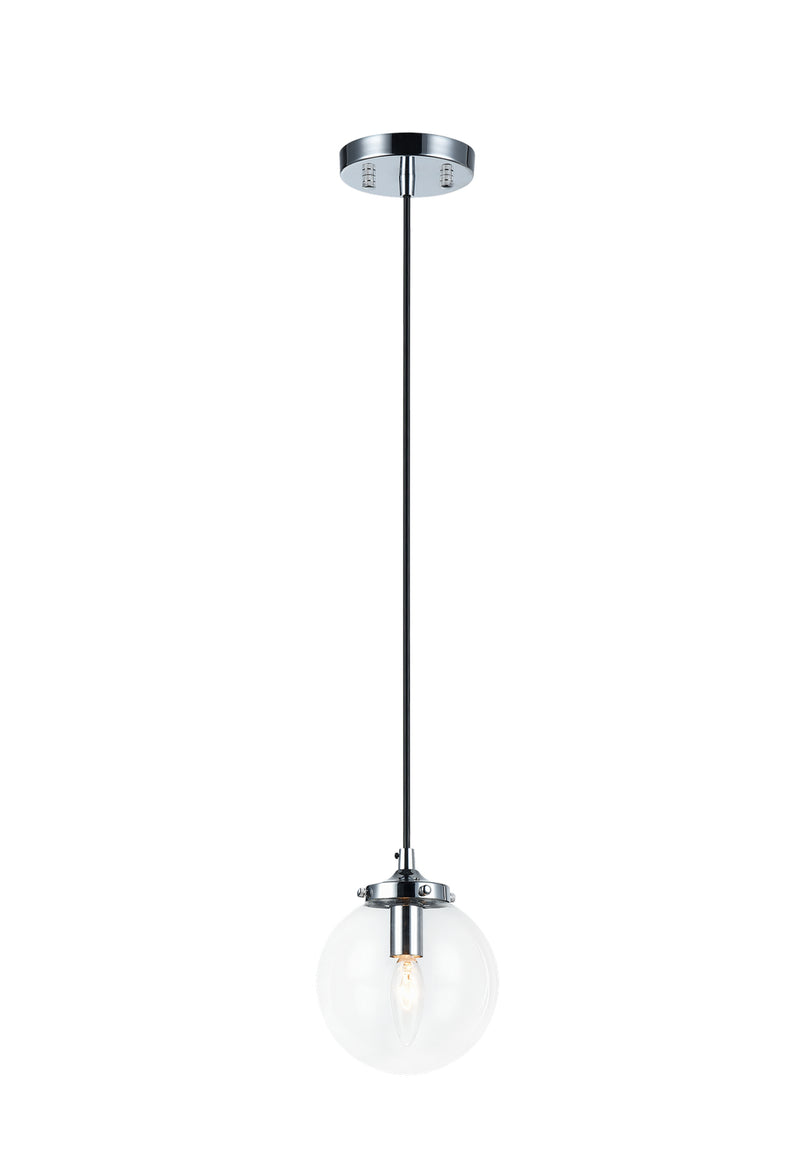 Matteo Lighting C63001CHCL One Light Pendant, Chrome Finish - LightingWellCo