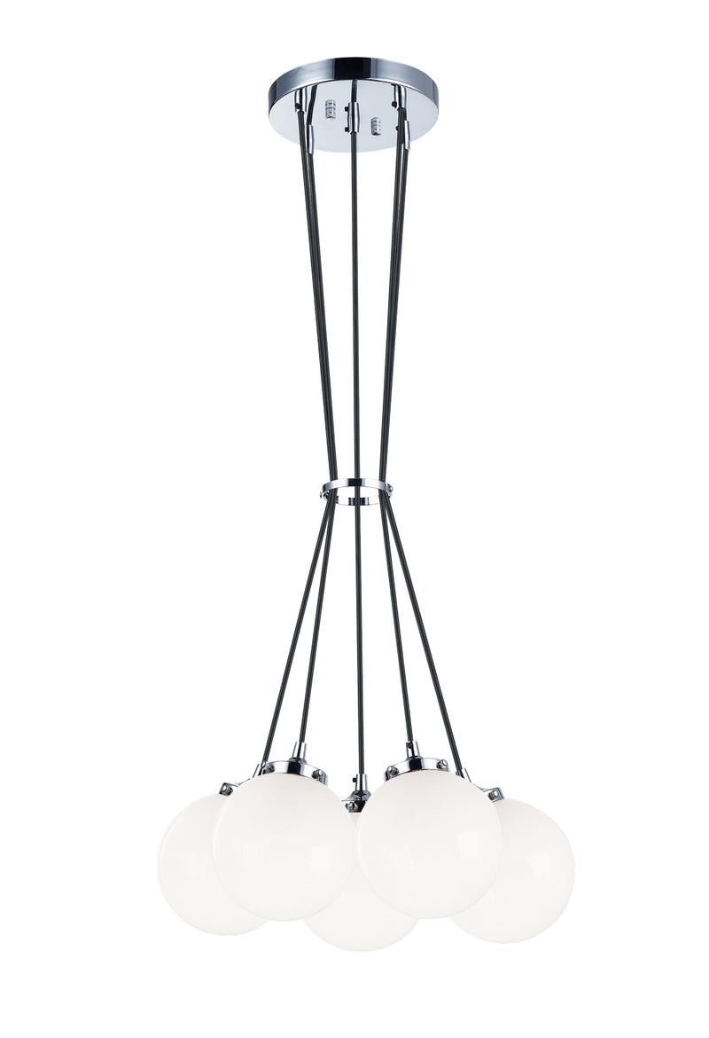 Matteo Lighting C63005CHOP Five Light Chandelier, Chrome Finish - LightingWellCo