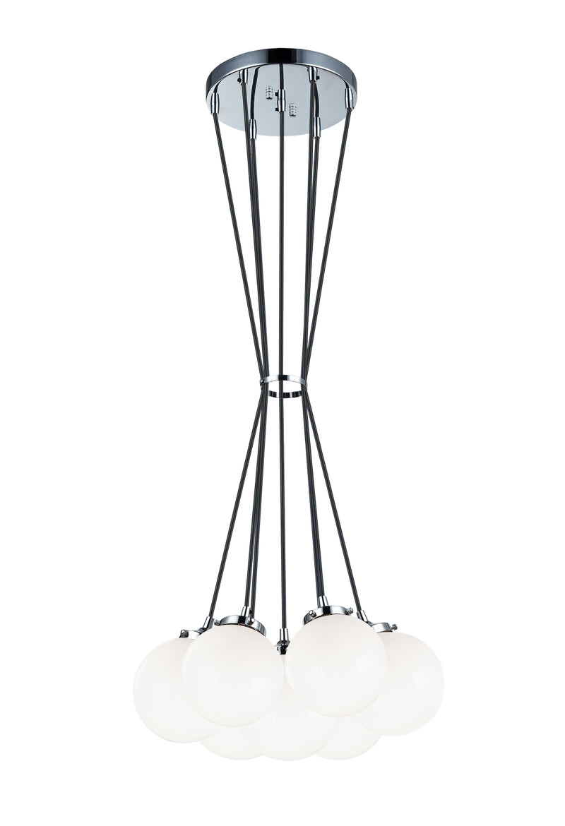 Matteo Lighting C63007CHOP Seven Light Chandelier, Chrome Finish - LightingWellCo