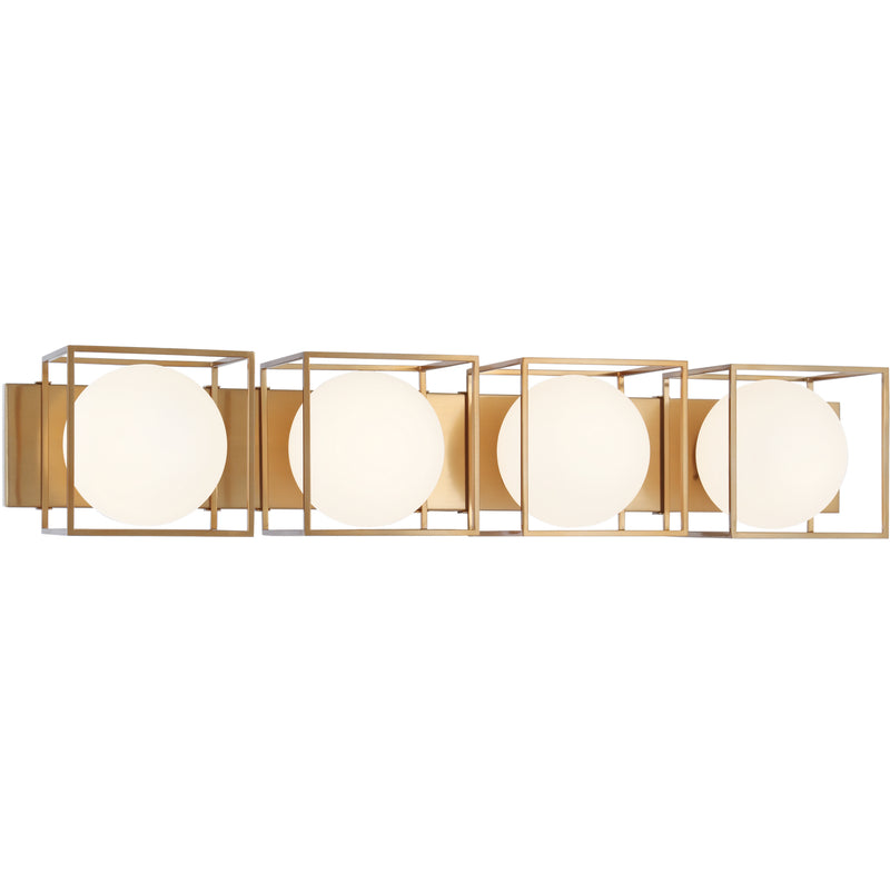 Matteo Lighting S03804AG Four Light Wall Sconce, Aged Gold Brass Finish - LightingWellCo
