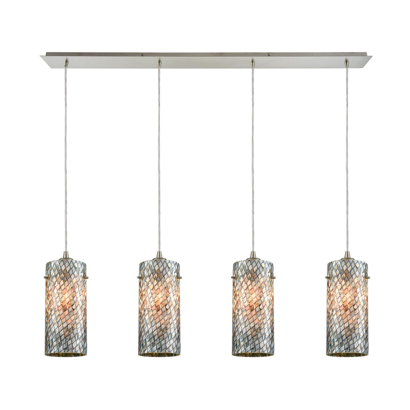 ELK Home 10447/4LP Four Light Pendant, Satin Nickel Finish-LightingWellCo