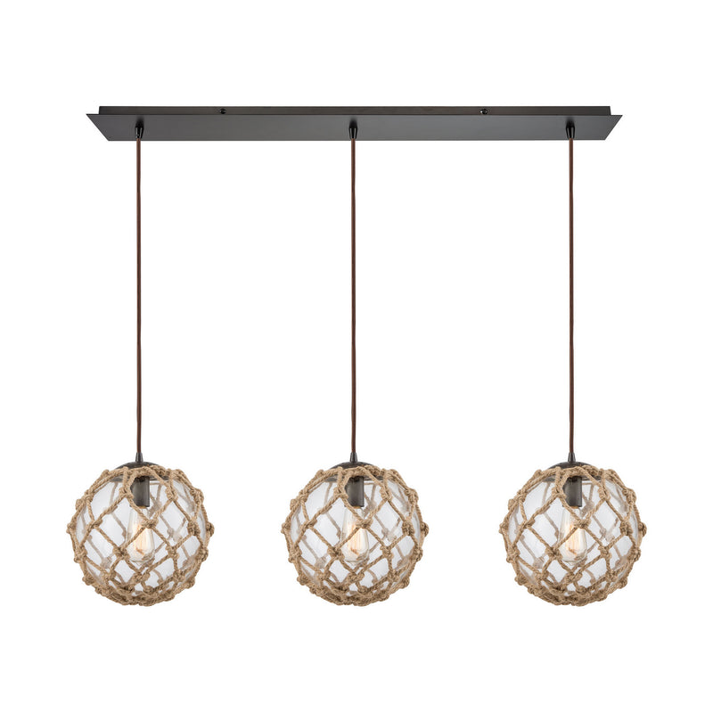 ELK Home 10715/3LP Three Light Pendant, Oil Rubbed Bronze Finish-LightingWellCo