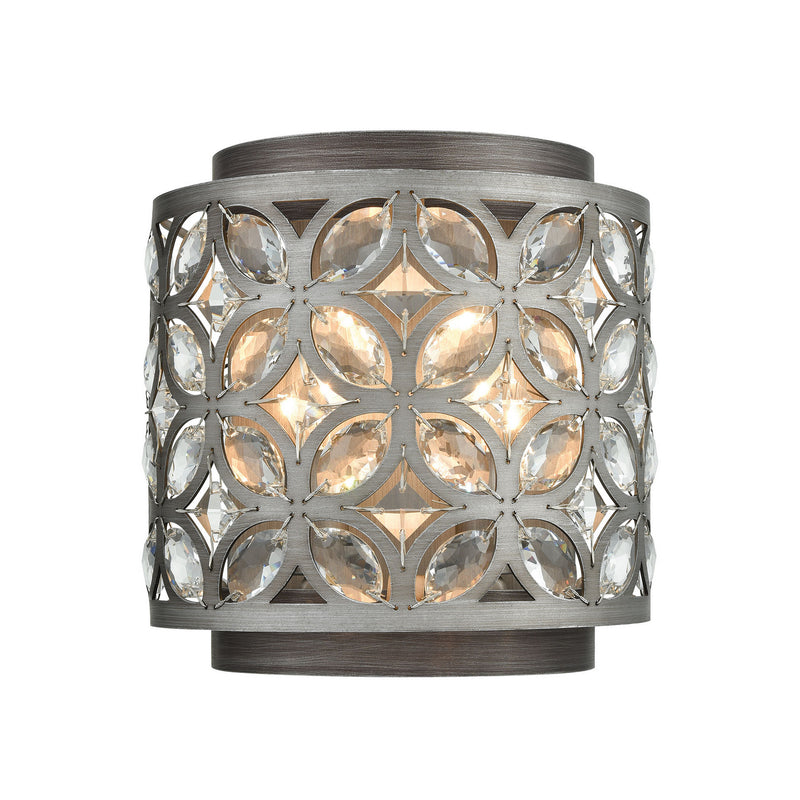 ELK Home 12160/2 Two Light Wall Sconce, Weathered Zinc, Matte Silver, Matte Silver Finish - At LightingWellCo