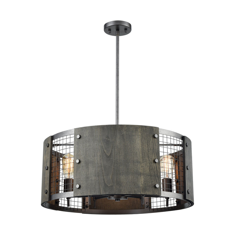 ELK Home 15322/6 Six Light Chandelier, Ash Gray Finish-LightingWellCo