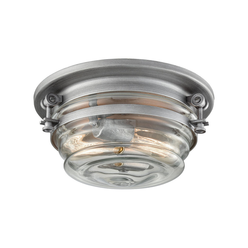 ELK Home 16103/2 Two Light Flush Mount, Weathered Zinc Finish-LightingWellCo