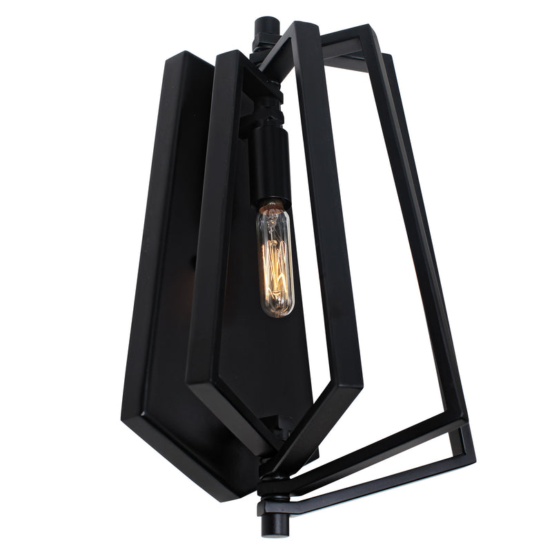 Varaluz 262W01BL One Light Wall Sconce, Black Finish - LightingWellCo