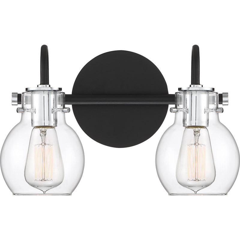 Quoizel ANW8602EK Two Light Bath Fixture, Earth Black Finish - LightingWellCo