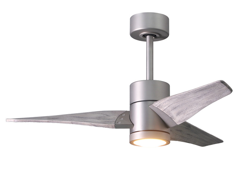 Matthews Fan Company Super Janet SJ-BN-BW-42 42``Ceiling Fan, Brushed Nickel Finish - LightingWellCo