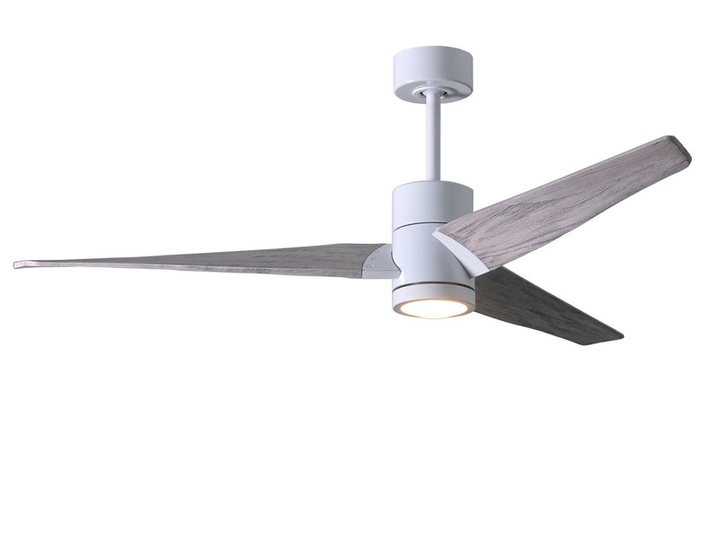 Matthews Fan Company Super Janet SJ-WH-BW-52 52``Ceiling Fan, Gloss White Finish - LightingWellCo
