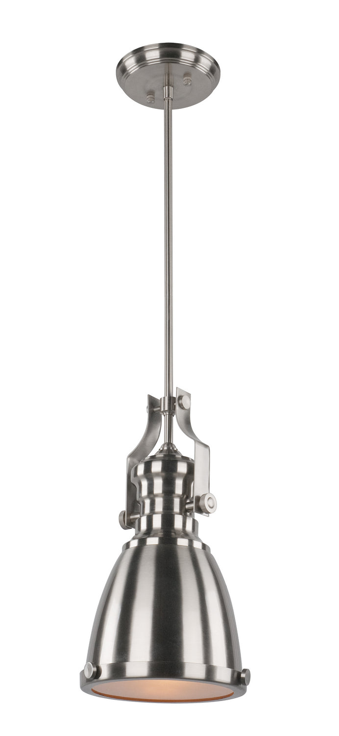 Matteo Lighting C53801BN One Light Pendant, Brushed Nickel Finish - LightingWellCo