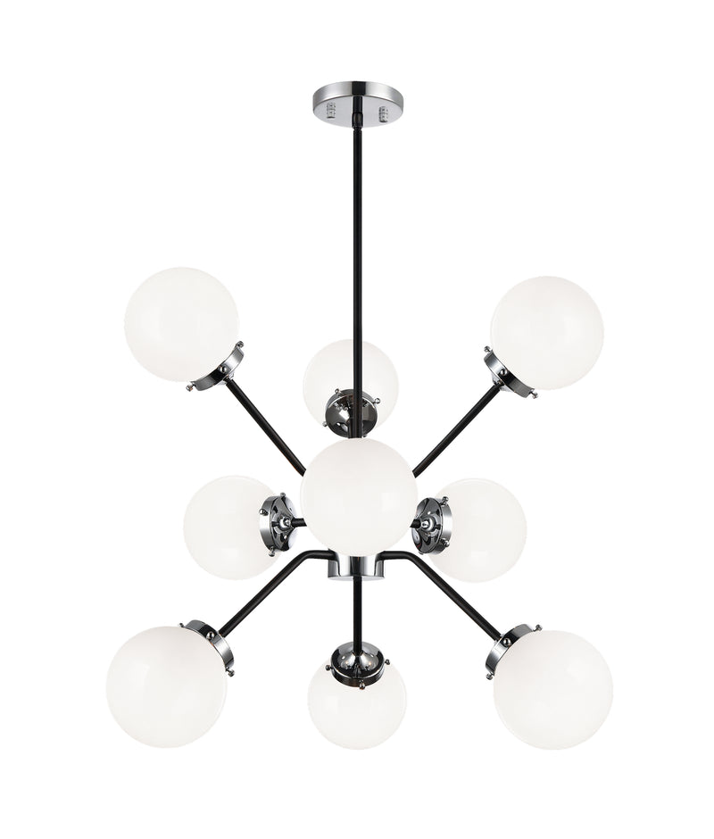 Matteo Lighting C72309CHOP Nine Light Chandelier, Chrome Finish - LightingWellCo