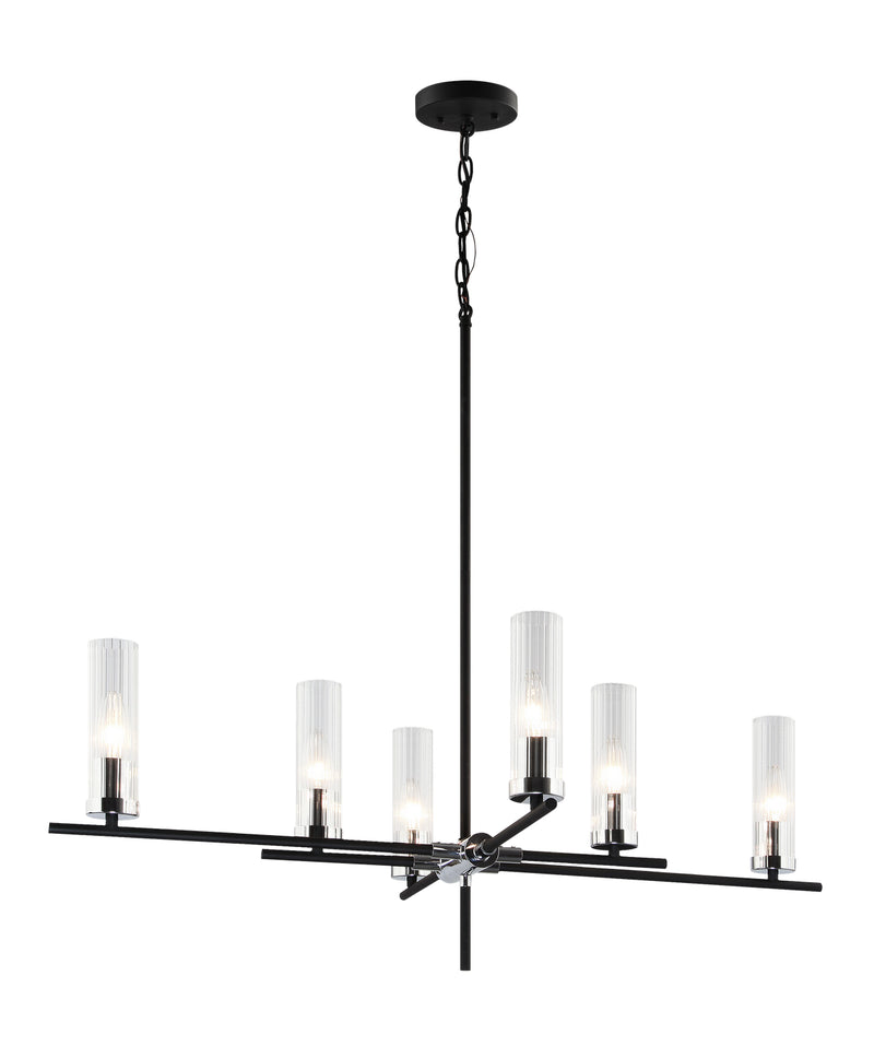 Matteo Lighting C74206CH Six Light Chandelier, Chrome Finish - LightingWellCo