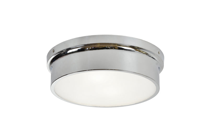 Matteo Lighting M12802CH Two Light Flush Mount, Chrome Finish - LightingWellCo