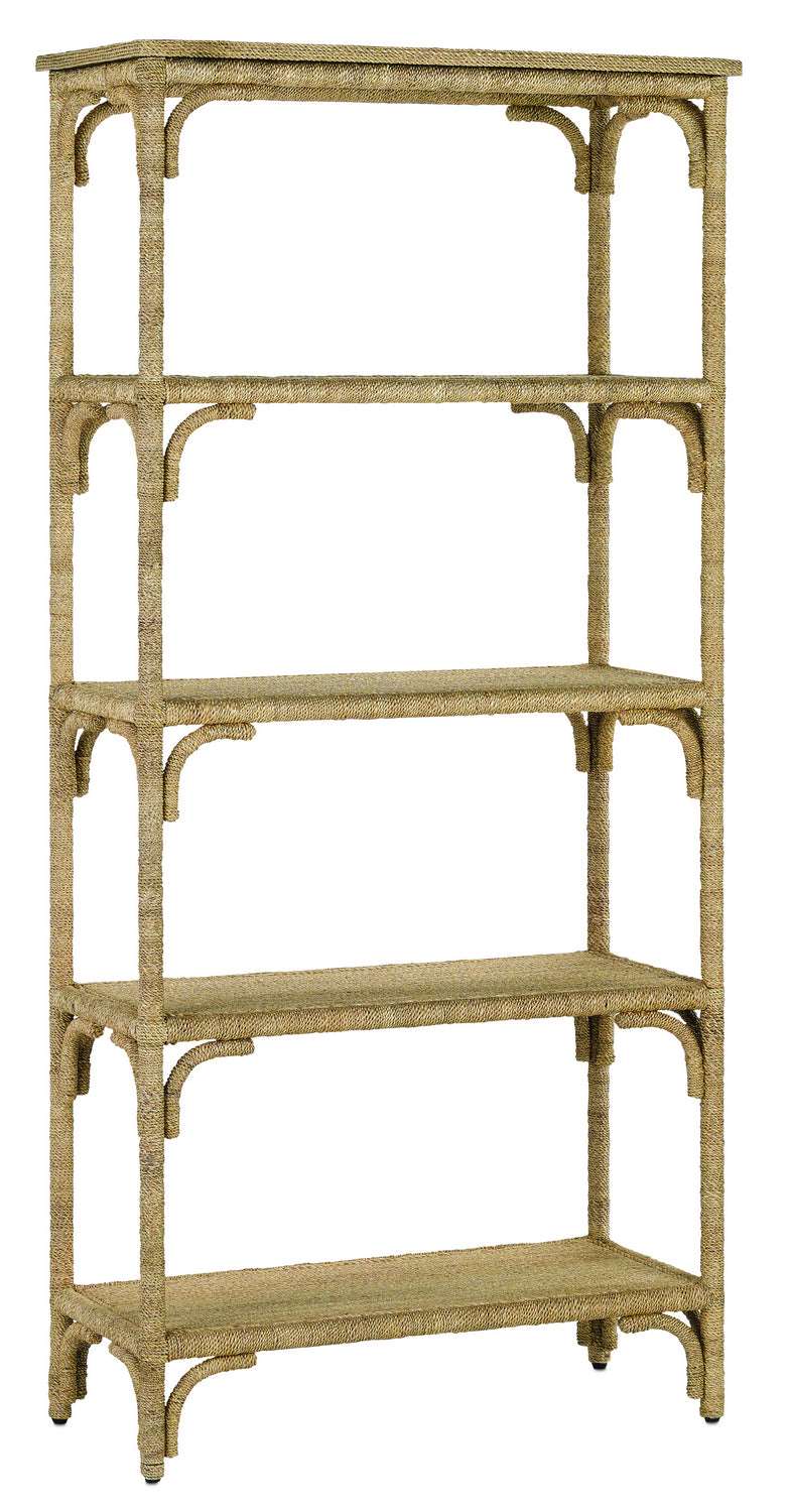 Currey and Company 3000-0086 Etagere, Natural/Washed Wood Finish - LightingWellCo