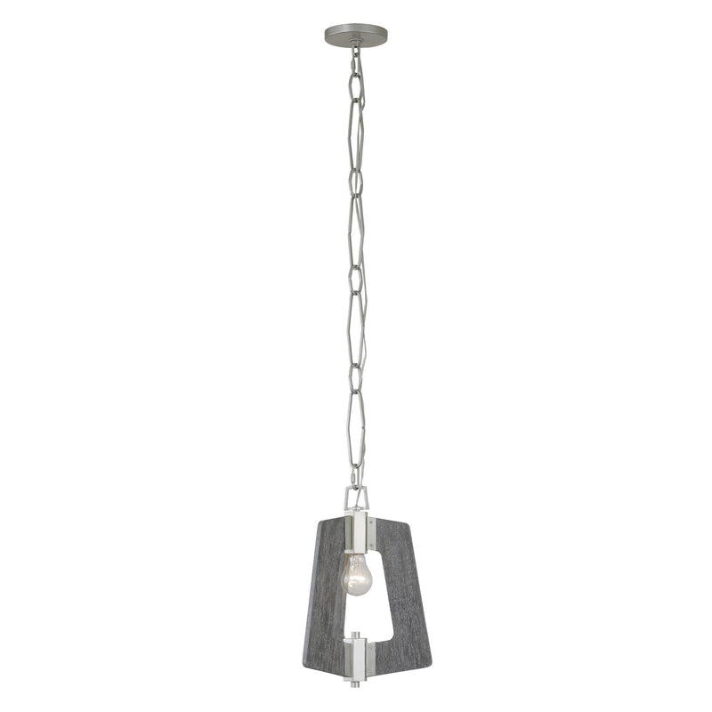 Varaluz 268M01SOG One Light Mini Pendant, Silverado Finish - LightingWellCo