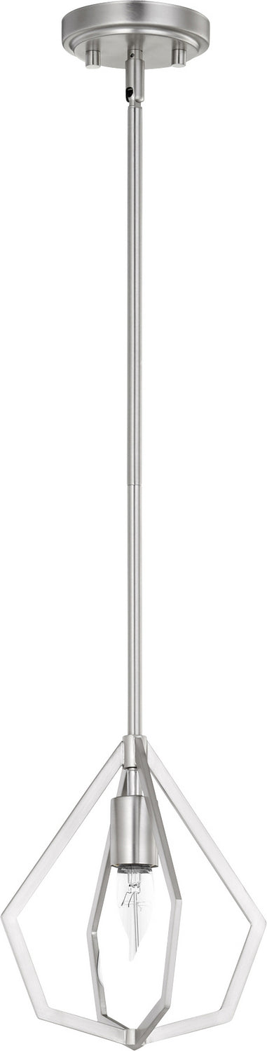 Quorum 699-65 One Light Pendant, Satin Nickel Finish - LightingWellCo