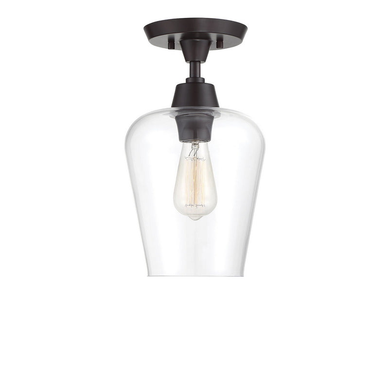 Savoy House 6-4037-1-13 One Light Semi-Flush Mount, English Bronze Finish LightingWellCo
