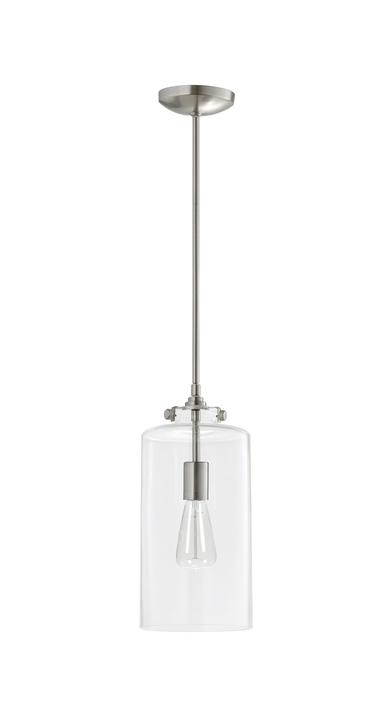 Matteo Lighting C56404BN One Light Pendant, Brushed Nickel Finish - LightingWellCo