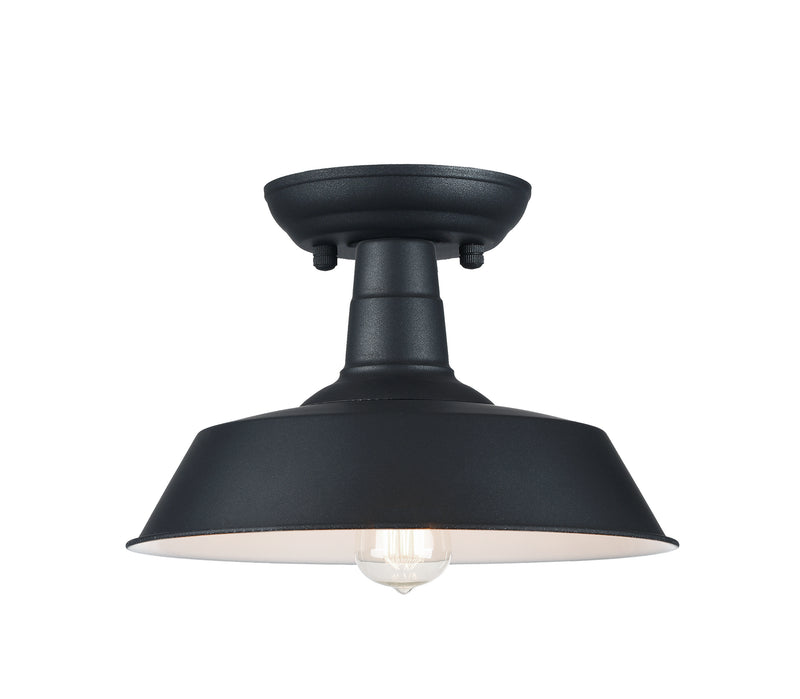 Matteo Lighting X58301DG One Light Flush Mount, Dark Grey Finish - LightingWellCo