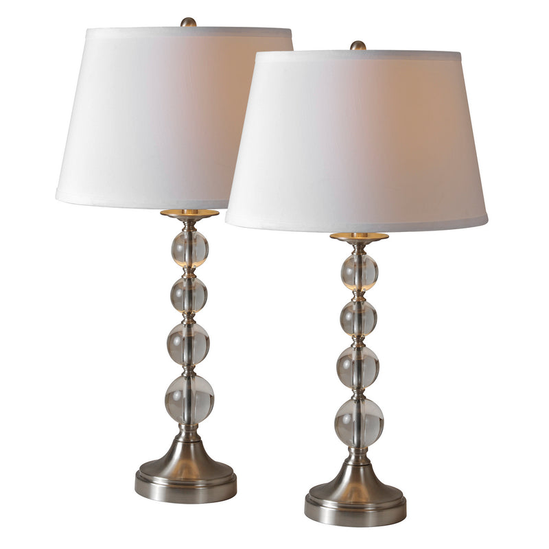 Renwil Venezia JONL012 Table Lamp Set, Satin Nickel Finish - LightingWellCo
