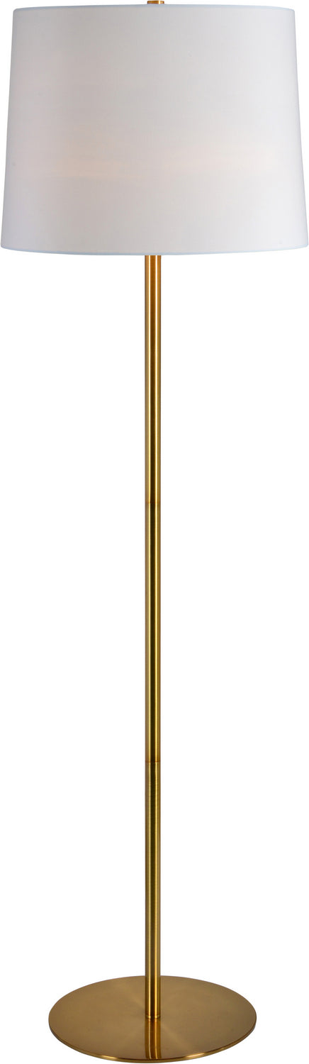 Renwil Radison LPF3066 One Light Floor Lamp, Antique Brass Finish - LightingWellCo