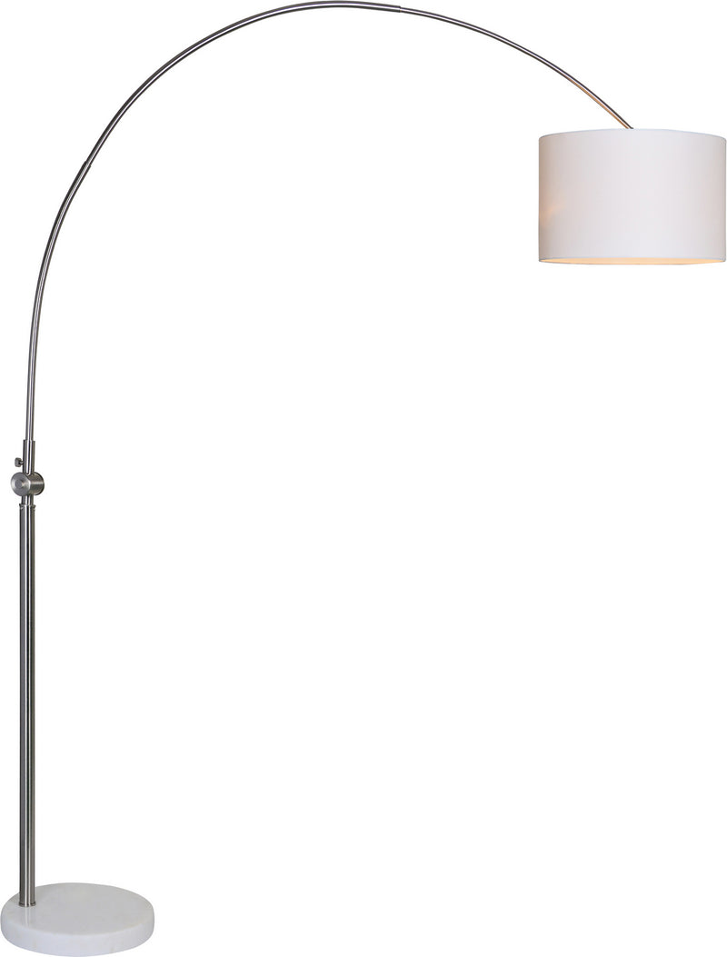 Renwil Cassell LPF3071 One Light Floor Lamp, Brushed Nickel Finish - LightingWellCo