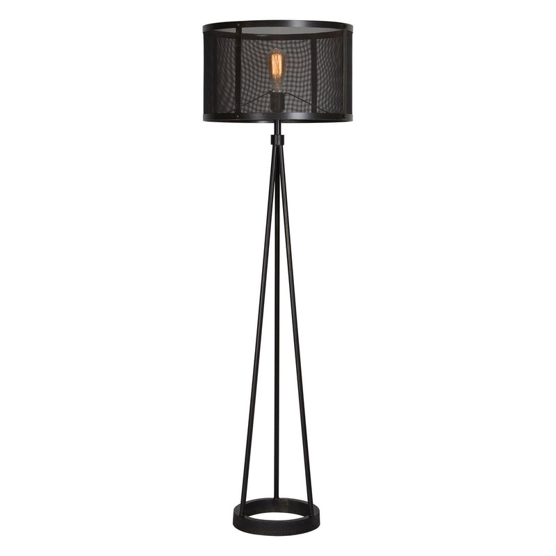 Renwil Livingstone LPF582 One Light Floor Lamp, Black Finish - LightingWellCo
