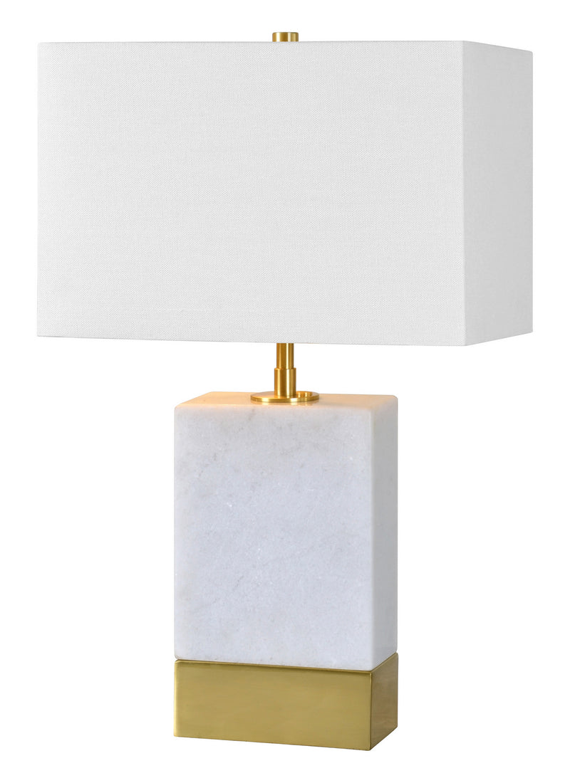 Renwil Lucent LPT678 Two Light Table Lamp, Antique Gold / White Finish - LightingWellCo