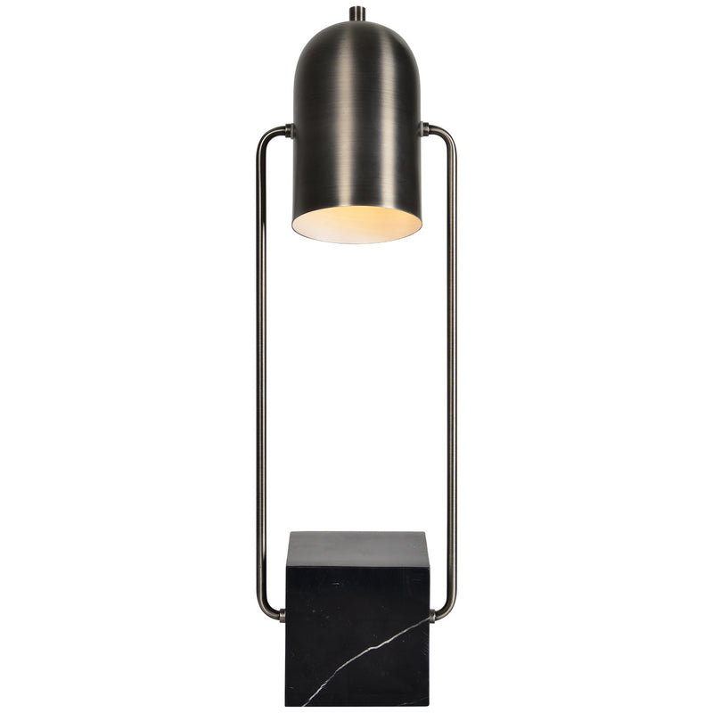 Renwil Abbey LPT825 One Light Table Lamp, Gun Metal/Black Marble Finish - LightingWellCo