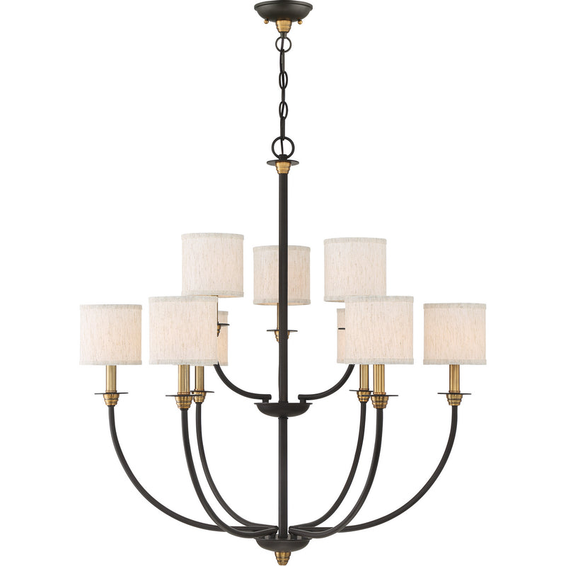 Quoizel ADY5009OZ Nine Light Chandelier, Old Bronze Finish - LightingWellCo