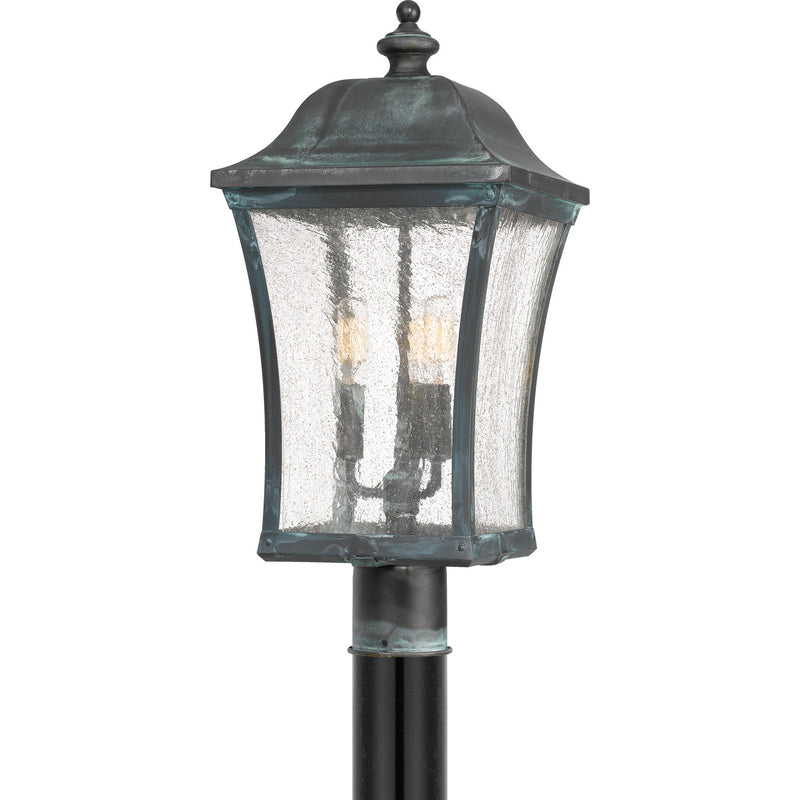 Quoizel BDS9010AGV Three Light Outdoor Post Lantern, Aged Verde Finish - LightingWellCo