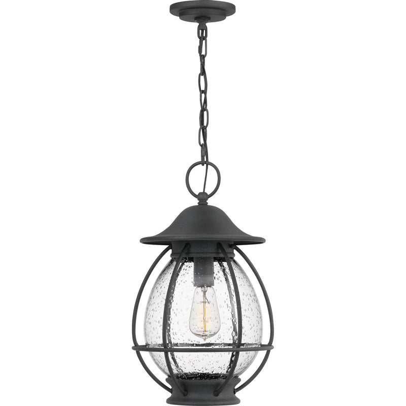 Quoizel BST1911MB One Light Outdoor Hanging Lantern, Mottled Black Finish - LightingWellCo