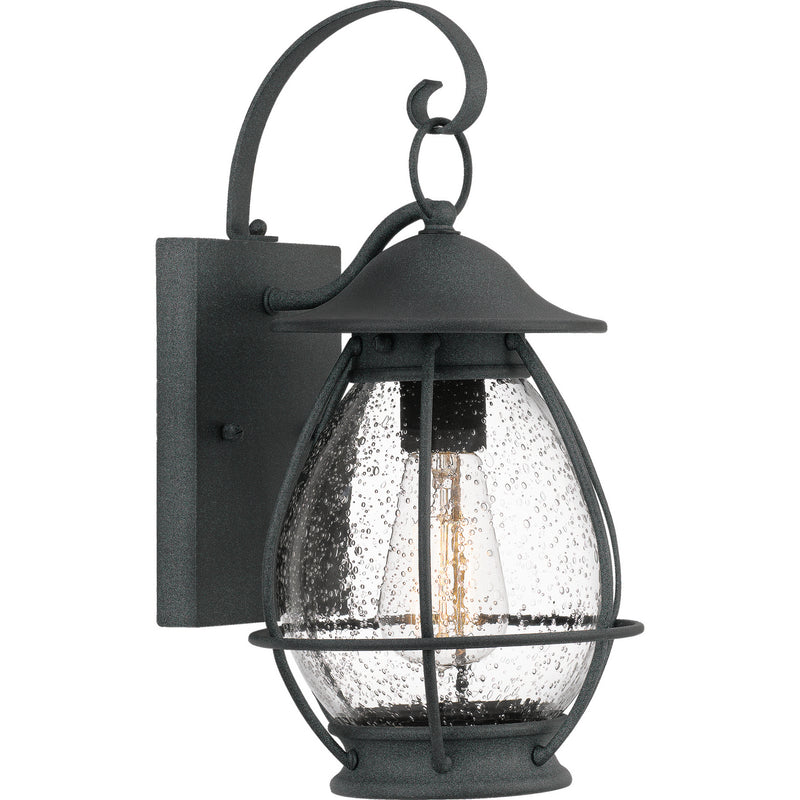 Quoizel BST8407MB One Light Outdoor Wall Lantern, Mottled Black Finish - LightingWellCo