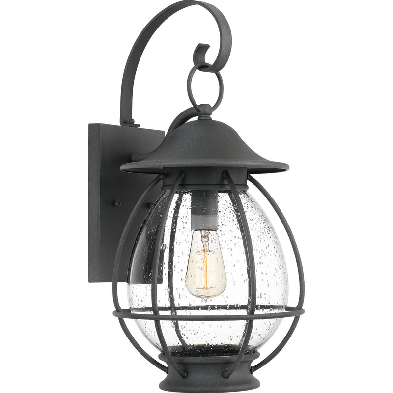 Quoizel BST8411MB One Light Outdoor Wall Lantern, Mottled Black Finish - LightingWellCo